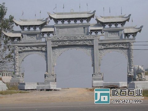 石雕門樓 石門樓的安裝以及樣式圖片