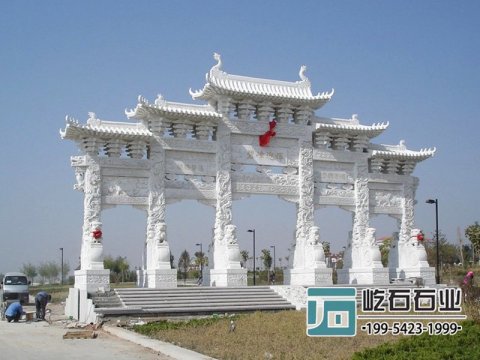 五門石牌坊的制作結構